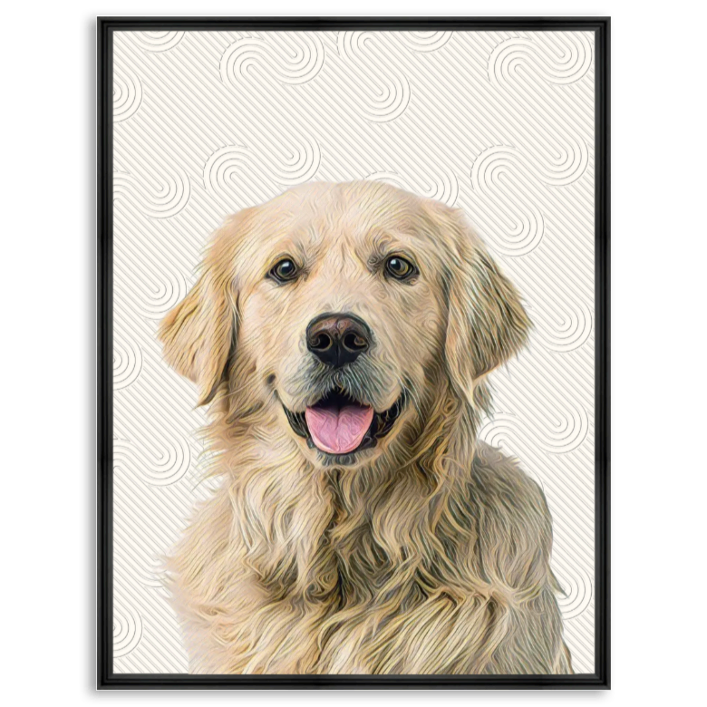 Framed Dimensional Single Pet Portrait